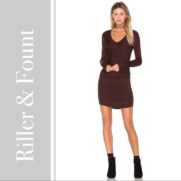 Riller & Fount Tippy Mini Dress in Chokecherry - Picture 1 of 6
